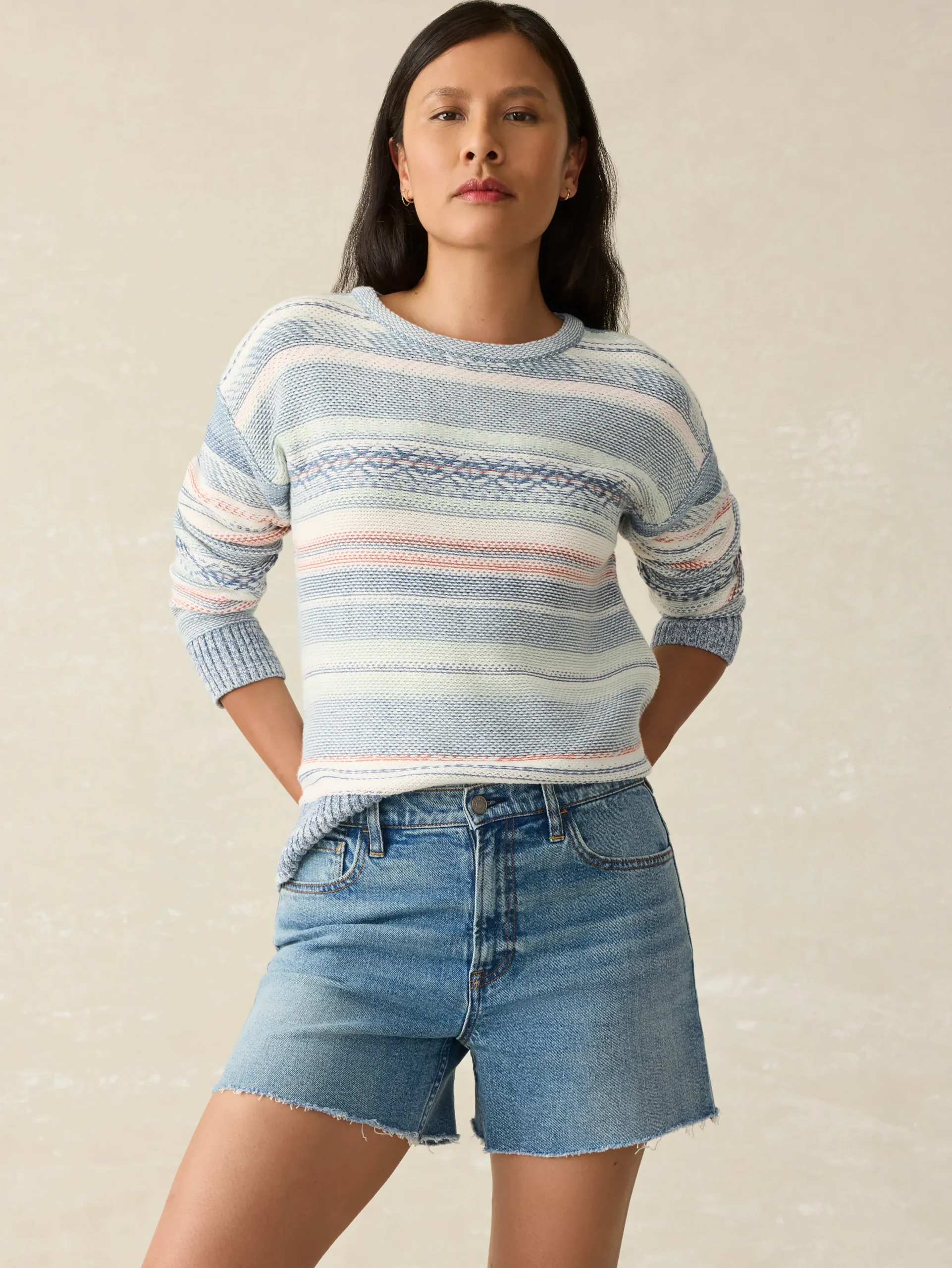 Women Faherty Brand Organic Cotton Denim Short -