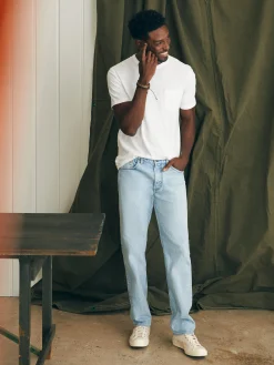 Faherty Brand Organic Cotton Slim Straight Denim (32