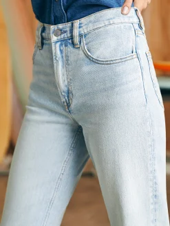 Women Faherty Brand Organic Cotton Slim Straight Denim -