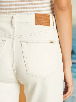 Women Faherty Brand Organic Cotton Slim Straight Ankle Denim -