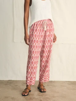 Women Faherty Brand Pacific Beach Linen Pant -