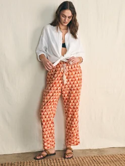 Women Faherty Brand Pacific Beach Linen Pant -