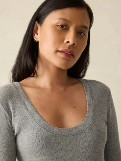 Women Faherty Brand Pacific Pointelle Scoop Neck -