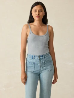 Women Faherty Brand Pacific Pointelle Tank -