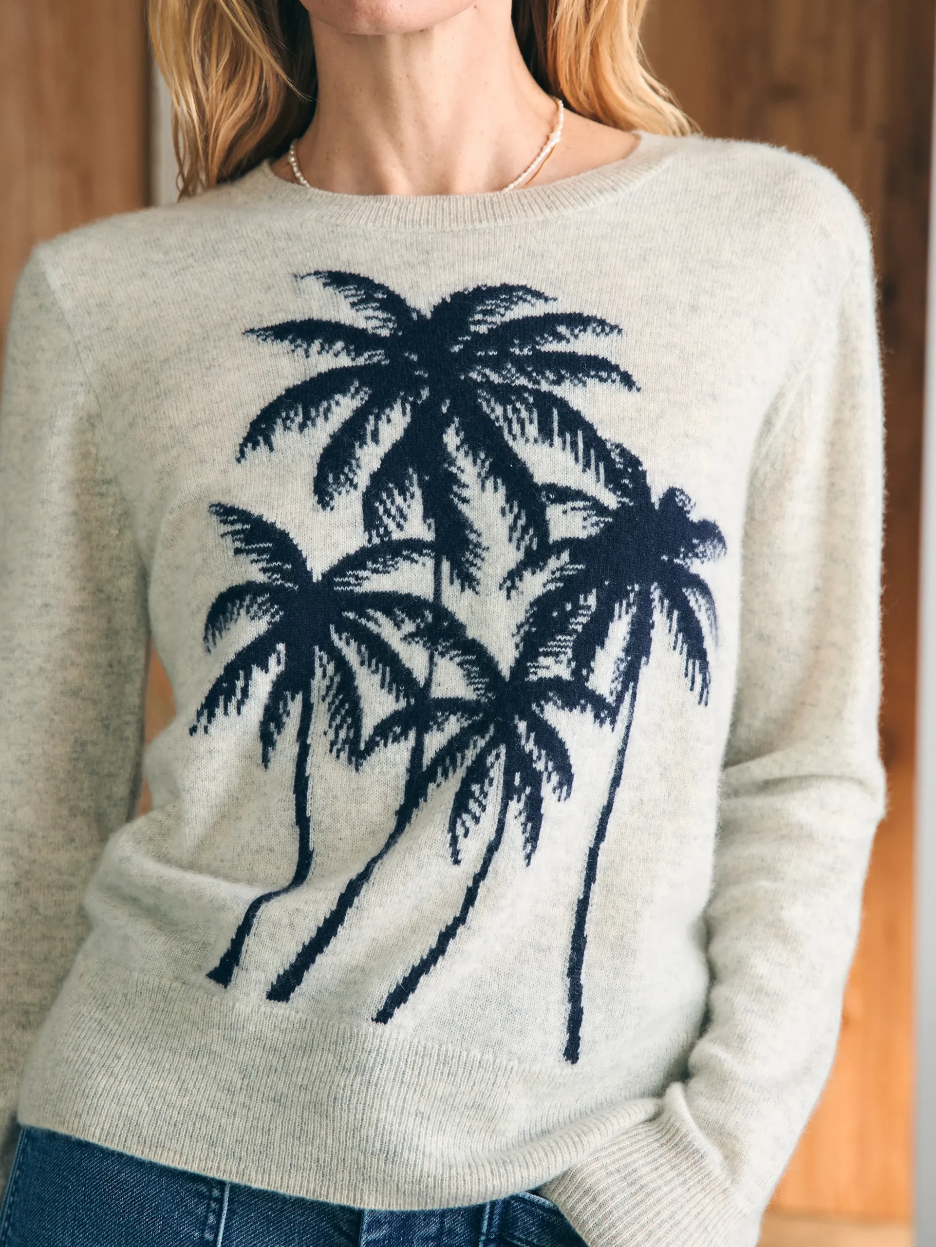 Women Faherty Brand Palm Coast Cashmere Crew -