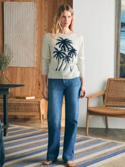 Women Faherty Brand Palm Coast Cashmere Crew -