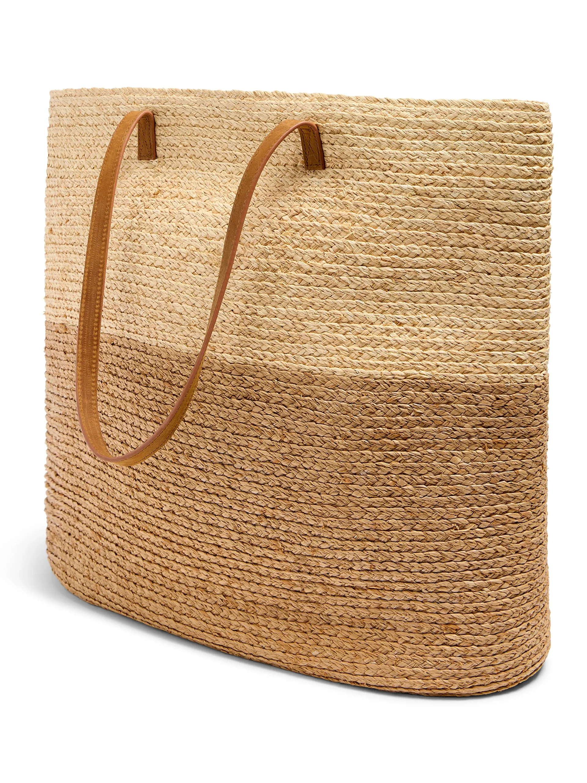 Women Faherty Brand Raffia Colorblock Tote -