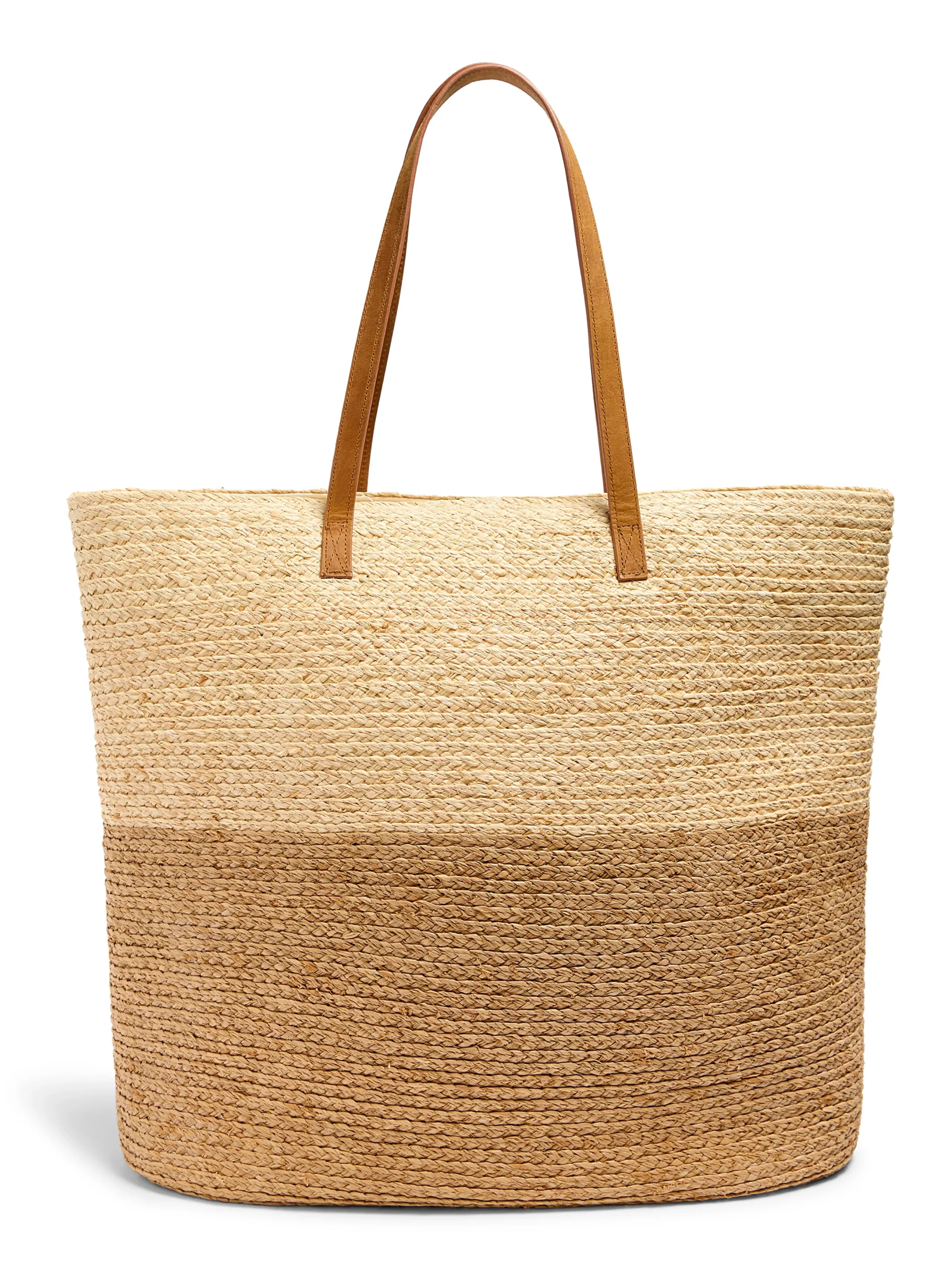 Women Faherty Brand Raffia Colorblock Tote -