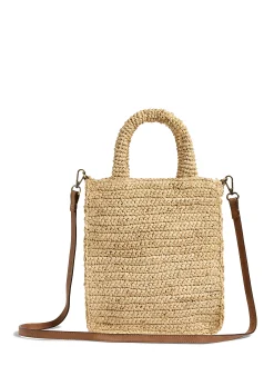 Women Faherty Brand Raffia Cross Body Bag -