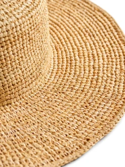 Women Faherty Brand Raffia Packable Sun Hat -