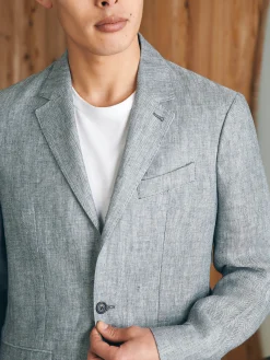 Faherty Brand Reserve Linen Herringbone Blazer -