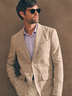 Faherty Brand Reserve Linen Yarn Dyed Blazer -