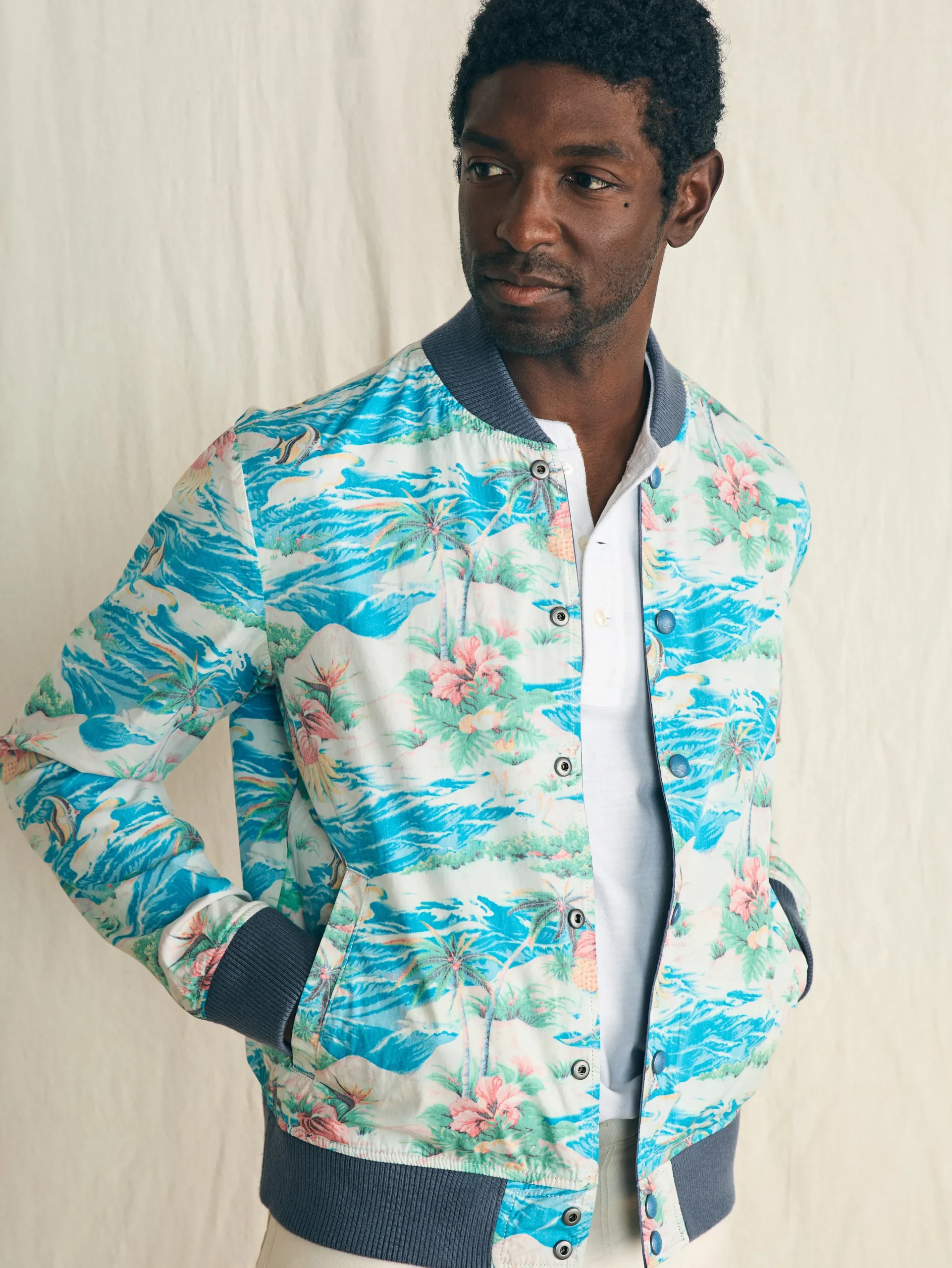 Faherty Brand Reversible Surf Shop Jacket -