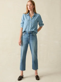 Women Faherty Brand 90S Crop Jean -
