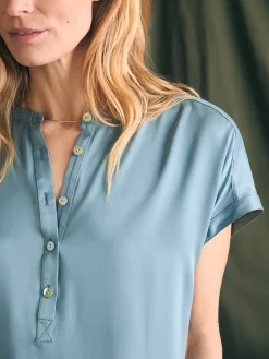 Women Faherty Brand Sandwashed Silk Desmond Top -
