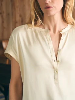 Women Faherty Brand Sandwashed Silk Desmond Top -