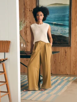 Women Faherty Brand Sandwashed Silk Gemma Pant -