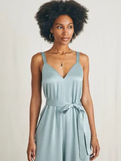 Women Faherty Brand Sandwashed Silk Jumpsuit -