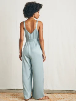 Women Faherty Brand Sandwashed Silk Jumpsuit -