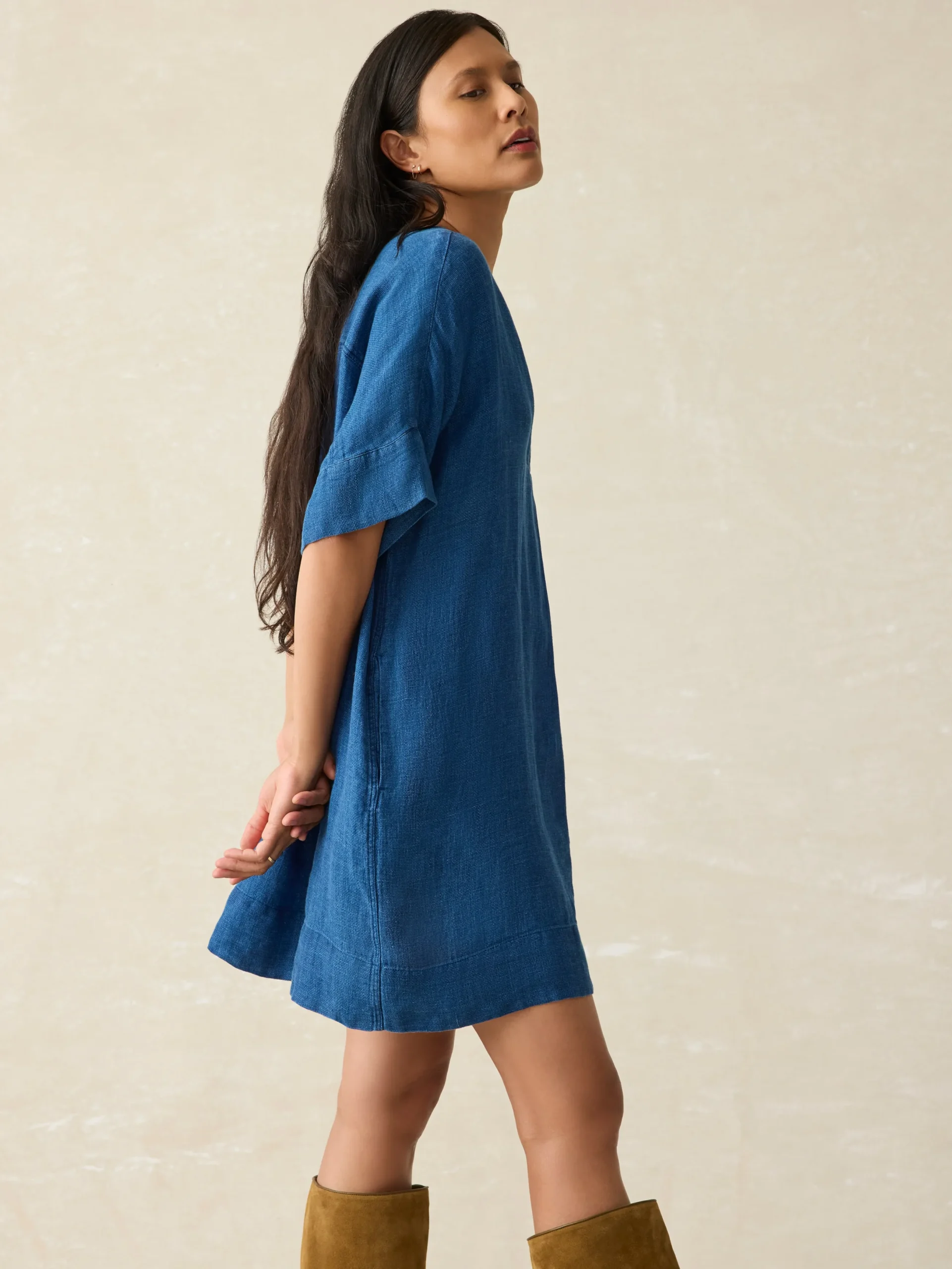 Women Faherty Brand Sanibel Basketweave Dress -