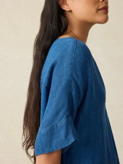 Women Faherty Brand Sanibel Basketweave Dress -