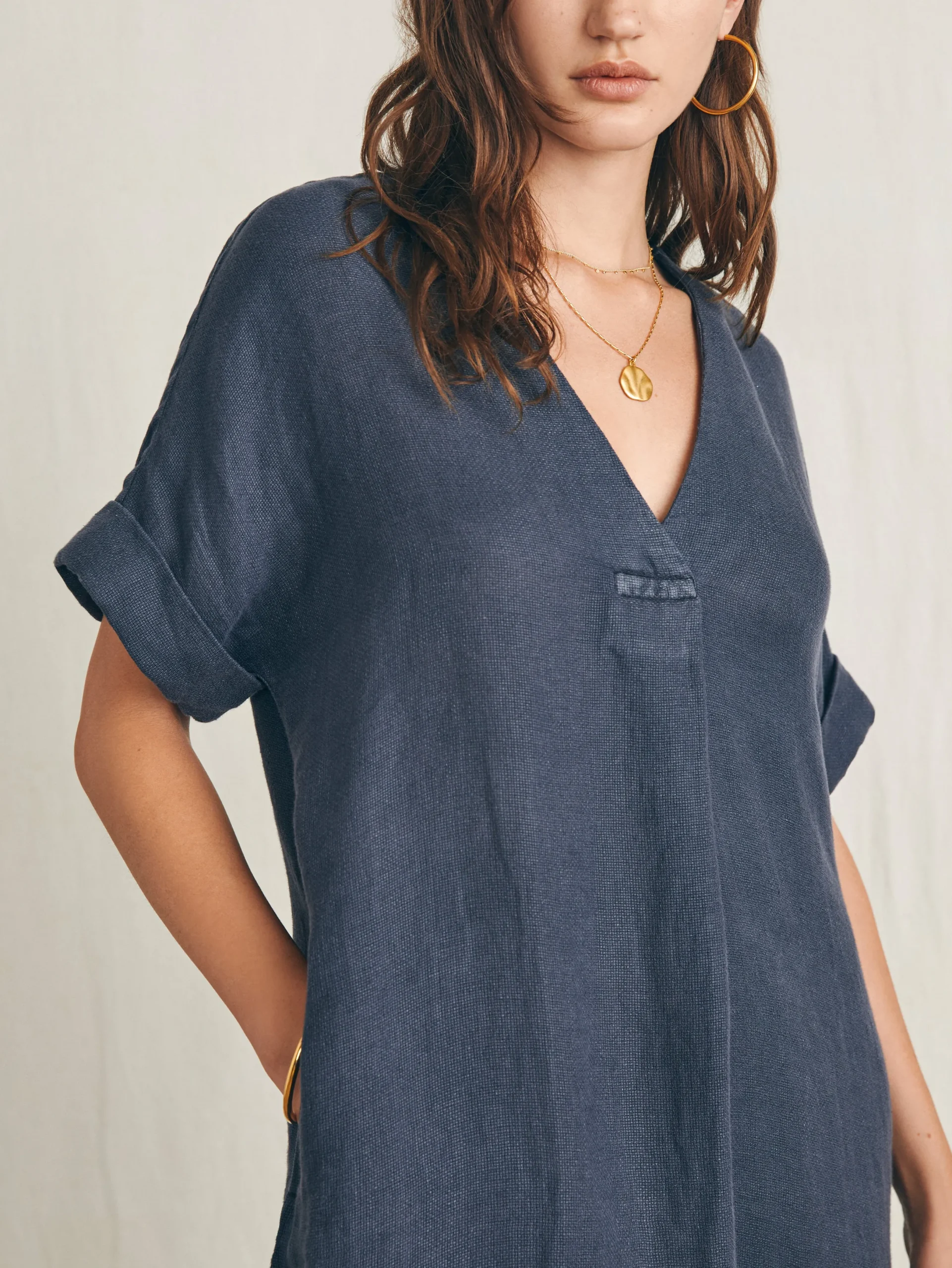 Women Faherty Brand Sanibel Basketweave Dress -