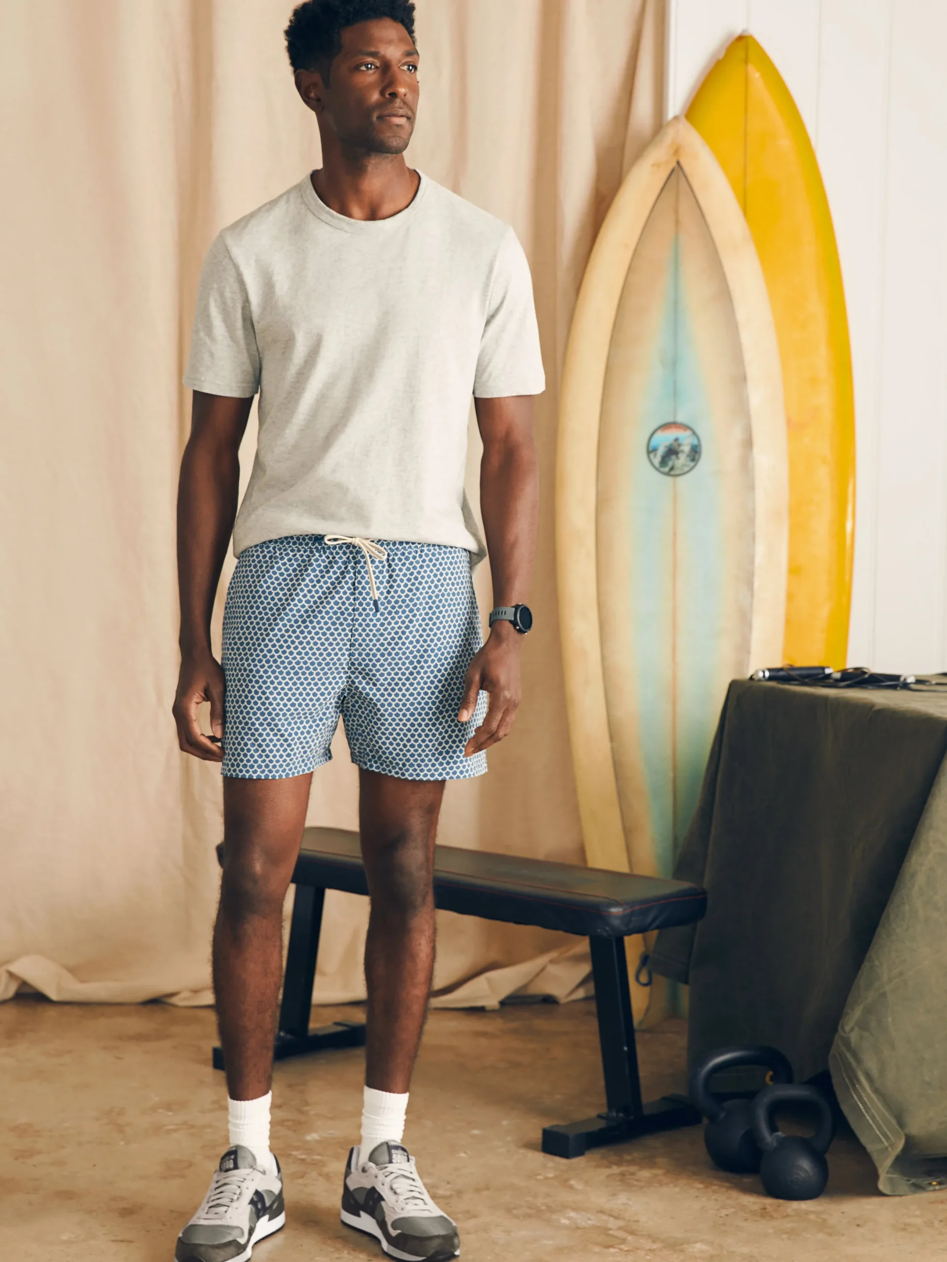 Faherty Brand Shorelite Active Swim Short (7" Inseam) -