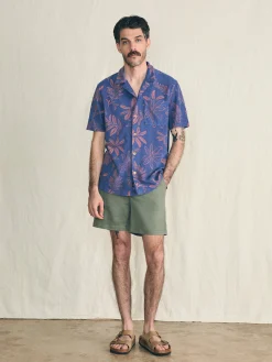 Faherty Brand Short-Sleeve Cabana Towel Terry Shirt -
