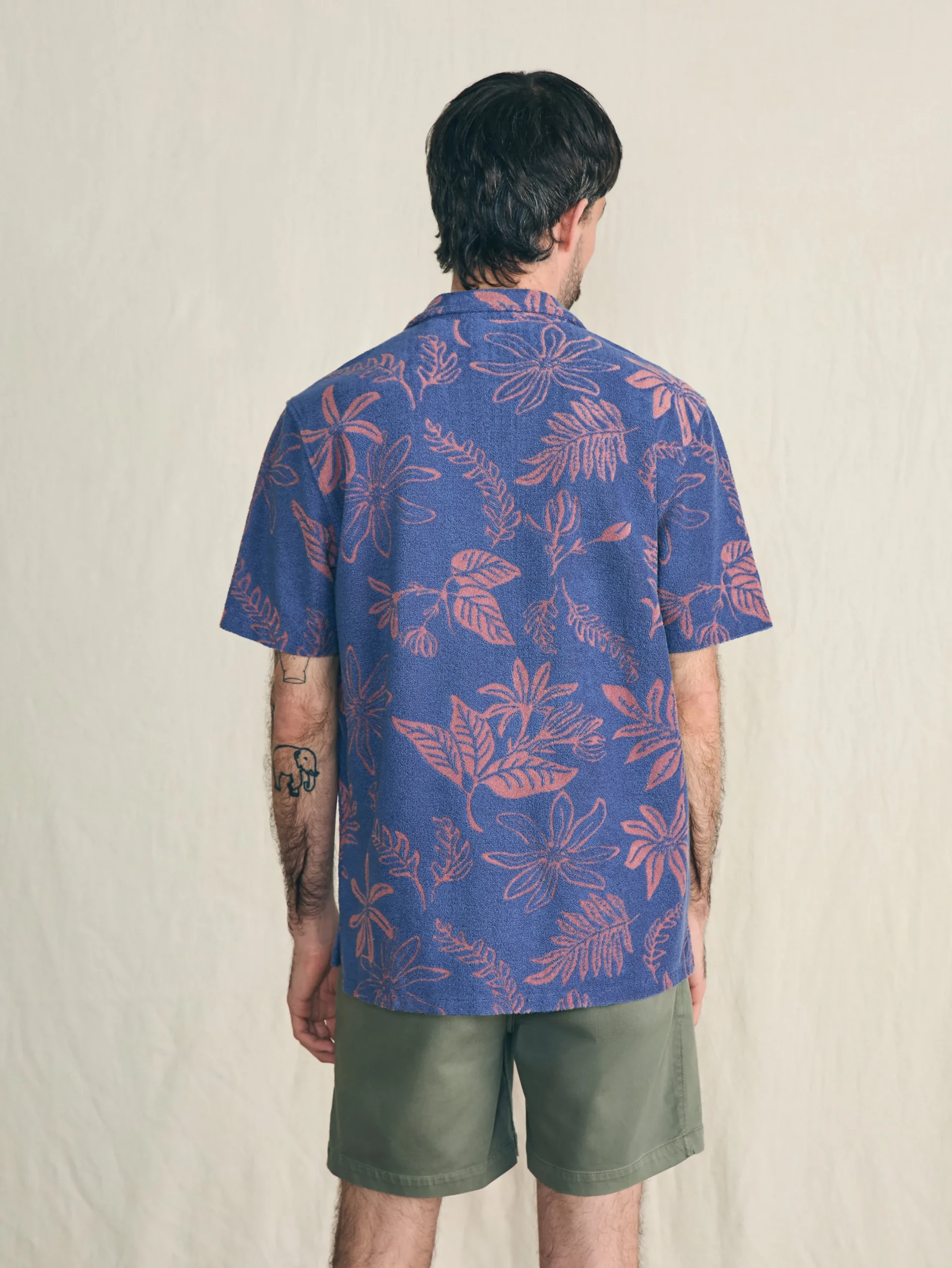 Faherty Brand Short-Sleeve Cabana Towel Terry Shirt -