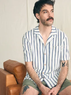 Faherty Brand Short-Sleeve Cabana Towel Terry Shirt -
