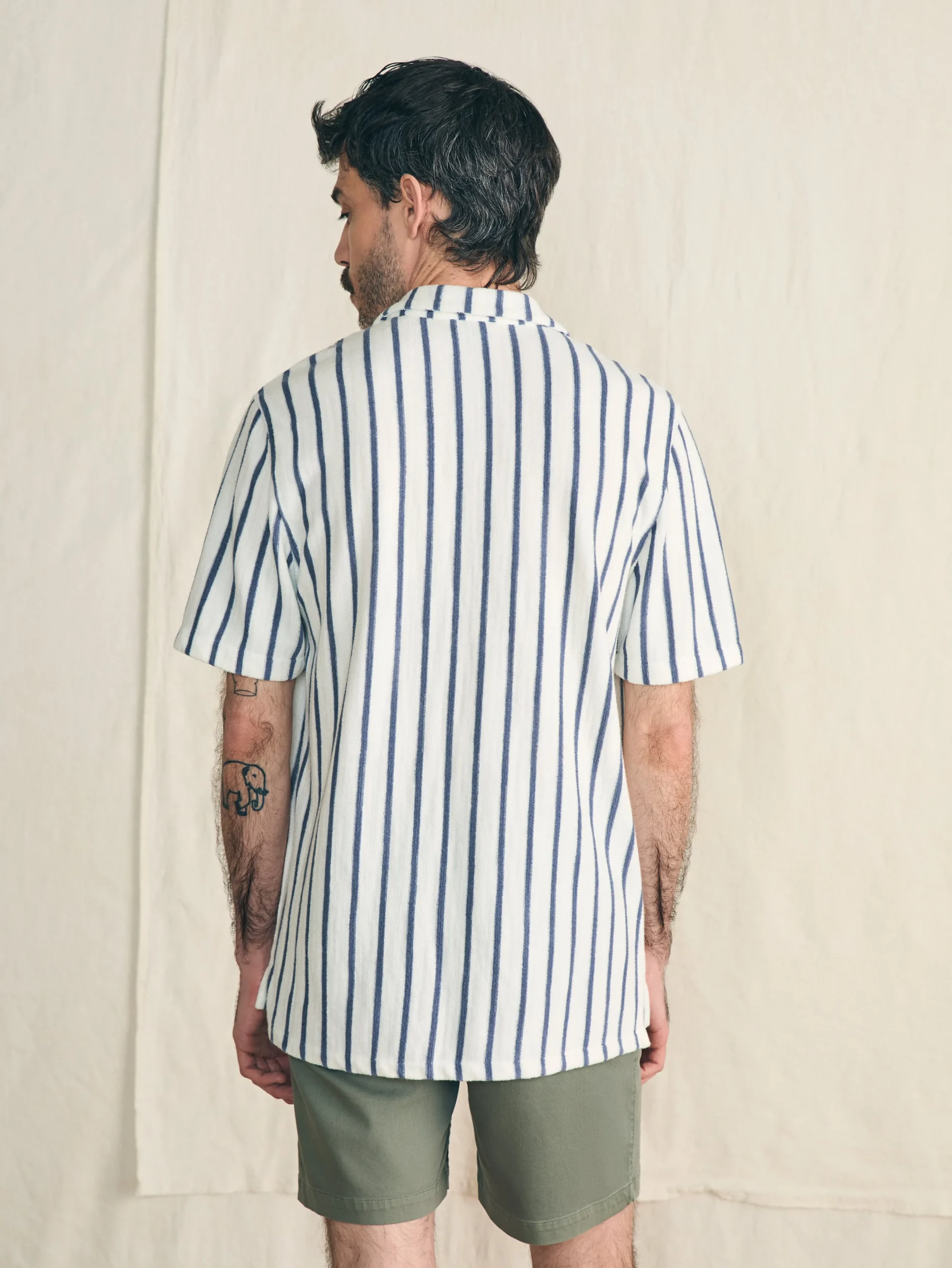 Faherty Brand Short-Sleeve Cabana Towel Terry Shirt -