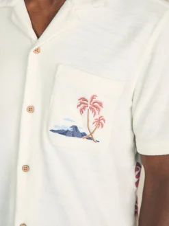 Faherty Brand Short-Sleeve Cabana Towel Terry Shirt -