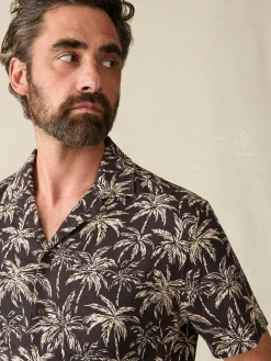 Faherty Brand Short-Sleeve Hemp Blend Camp Shirt -