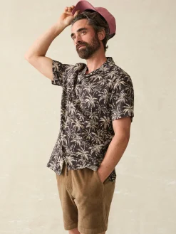 Faherty Brand Short-Sleeve Hemp Blend Camp Shirt -