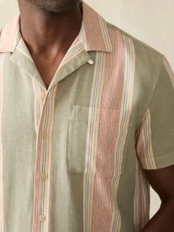 Faherty Brand Short-Sleeve Hemp Blend Camp Shirt -