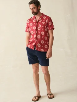 Faherty Brand Short-Sleeve Hemp Blend Camp Shirt -