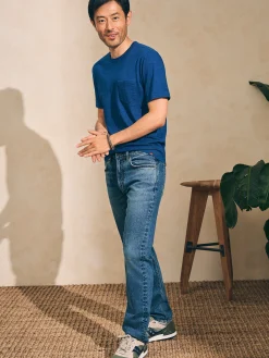 Faherty Brand Short-Sleeve Indigo Pocket Tee -