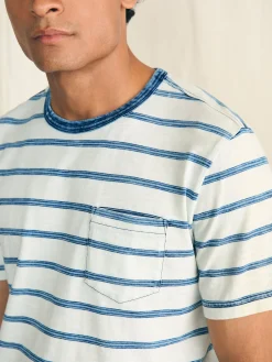Faherty Brand Short-Sleeve Indigo Pocket Tee -