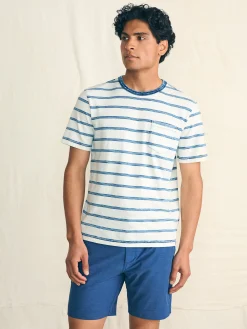 Faherty Brand Short-Sleeve Indigo Pocket Tee -