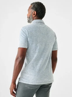 Faherty Brand Short-Sleeve Indigo Polo Shirt -