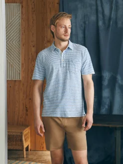 Faherty Brand Short-Sleeve Indigo Polo Shirt -