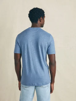 Faherty Brand Short-Sleeve Linen Henley -