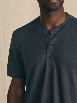 Faherty Brand Short-Sleeve Linen Henley -