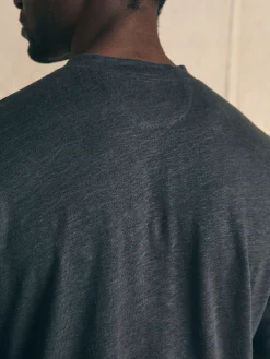 Faherty Brand Short-Sleeve Linen Henley -