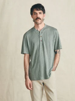 Faherty Brand Short-Sleeve Linen Henley -