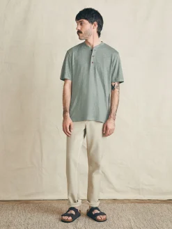 Faherty Brand Short-Sleeve Linen Henley -