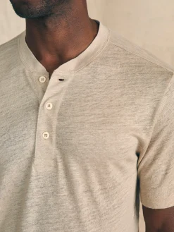 Faherty Brand Short-Sleeve Linen Henley -
