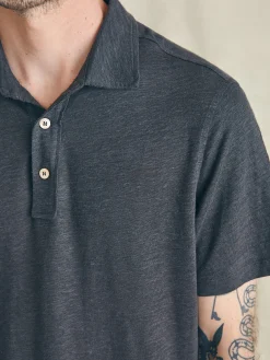 Faherty Brand Short-Sleeve Linen Polo -