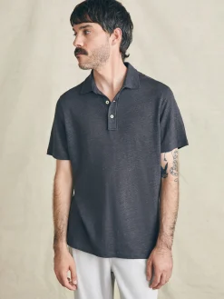 Faherty Brand Short-Sleeve Linen Polo -