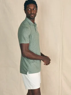 Faherty Brand Short-Sleeve Linen Polo -